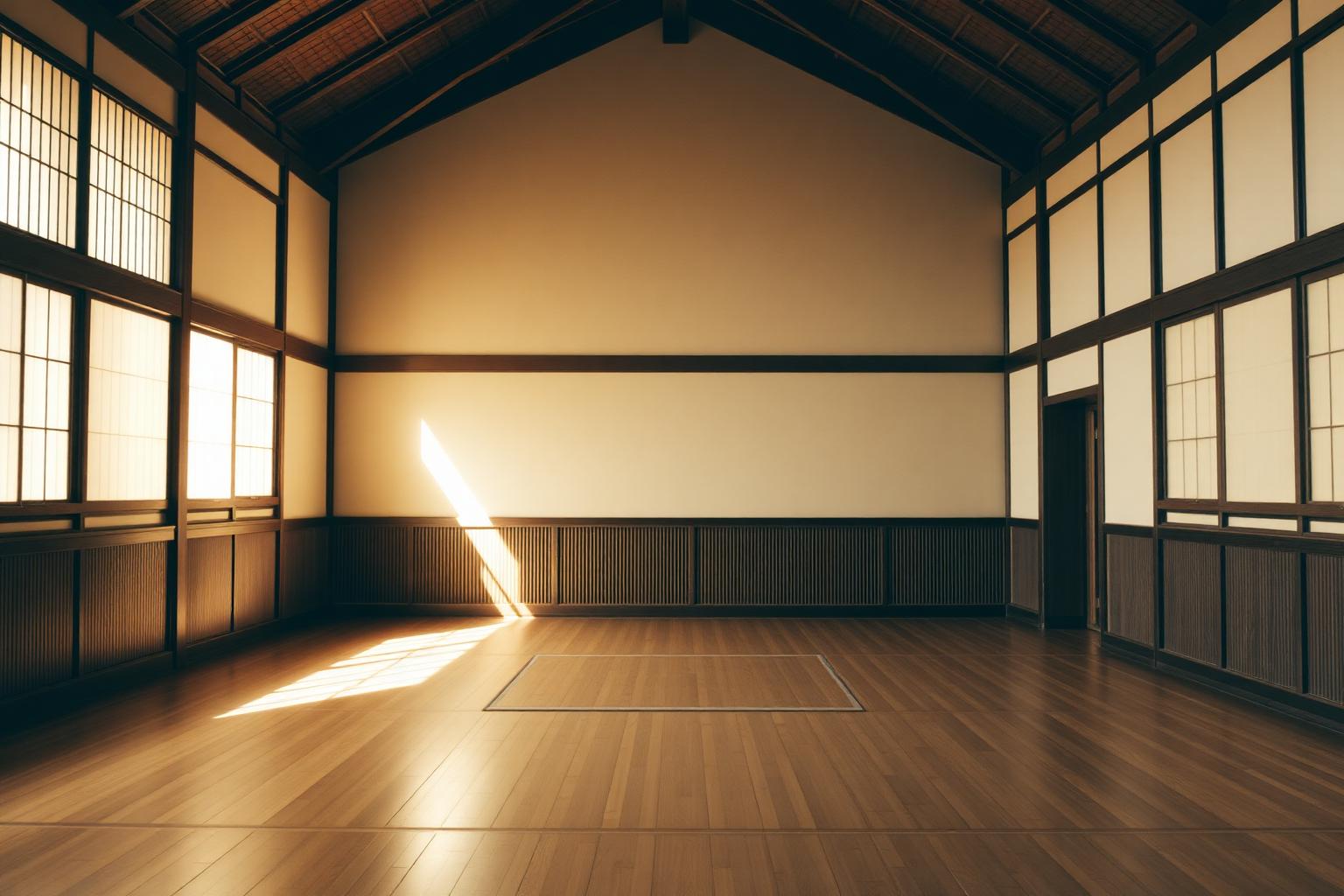 Traditional dojo interior
